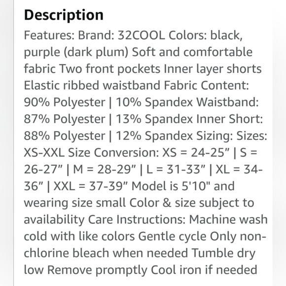 NWOT 32 Degrees skort. Size L - Picture 14 of 14